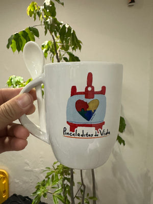 Open image in slideshow, Coffee Mug with Spoon
